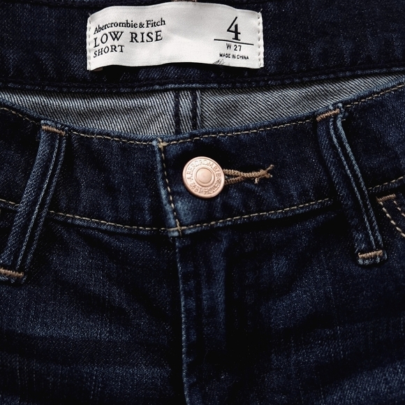 Abercrombie & Fitch Low Rise Denim Shorts sz 4 - Picture 3 of 7